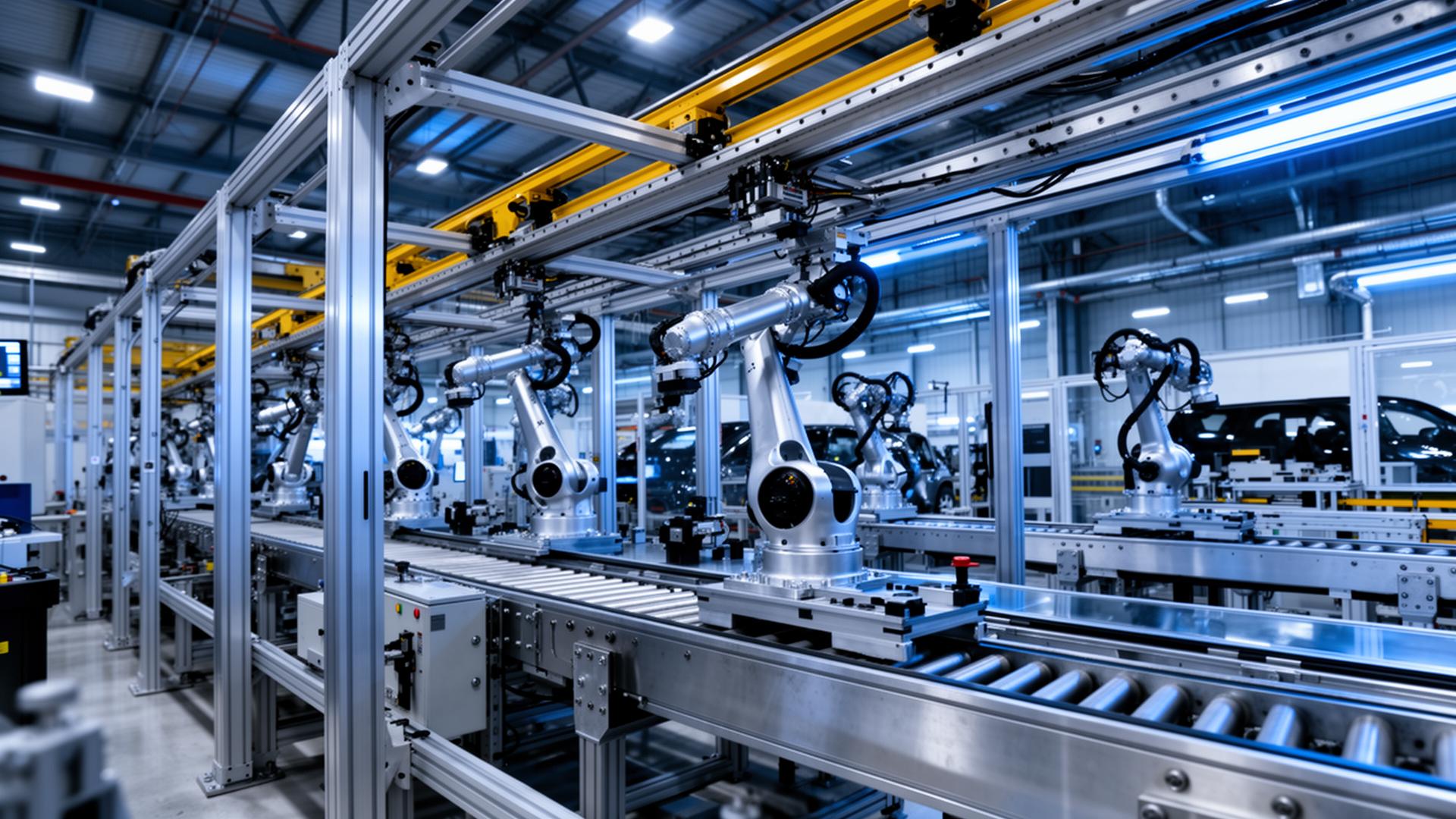 Linha de produção industrial DRUCKMAN com equipamentos para o setor automotivo